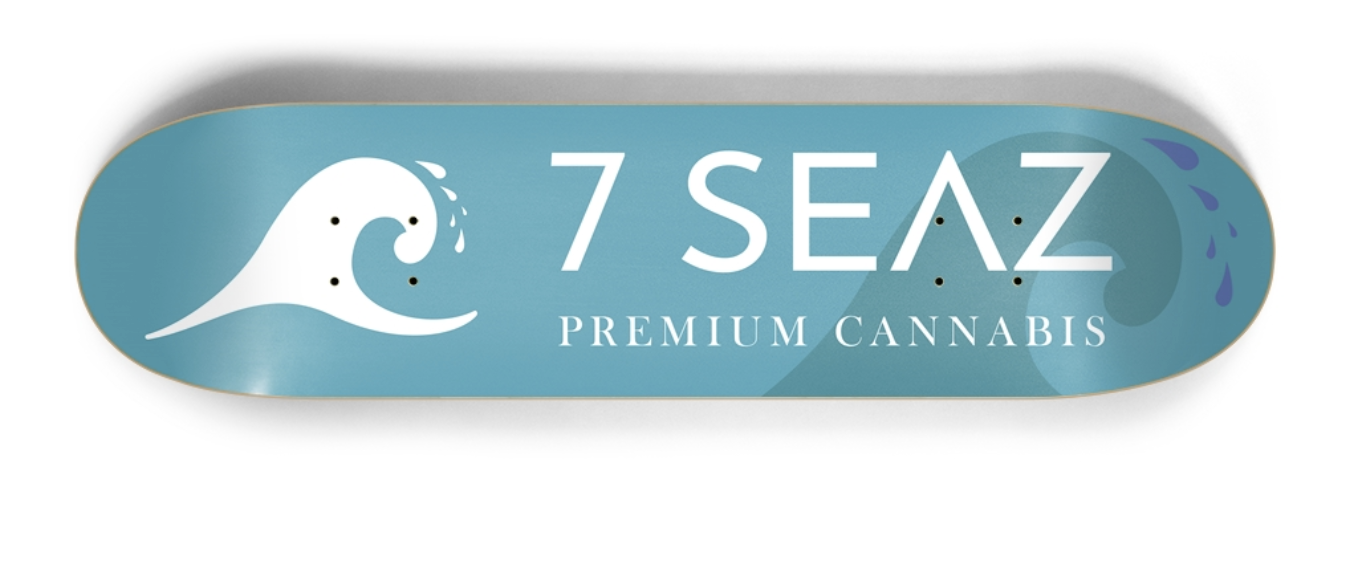 Single Wave - Skateboard Deck — 7 SEAZ PREMIUM CANNABIS